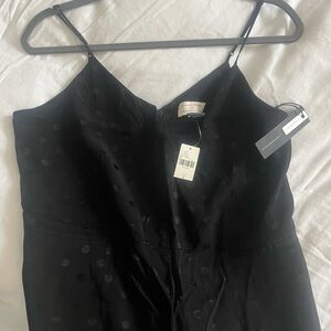 Anthropologie black jumpsuit polka dots - 8 NWT